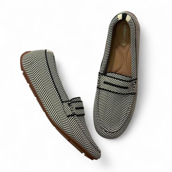 Zelaprox Black & White Mesh Loafers for Women, NEW IN BOX! Size EU 44 - Picture 3 of 11